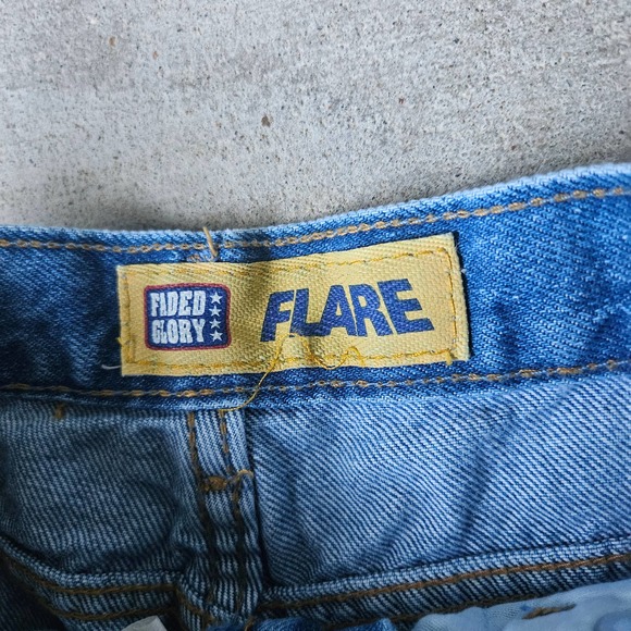 Vintage Faded Flory Galaxy Flare Jeans Sz 8 - Picture 3 of 4